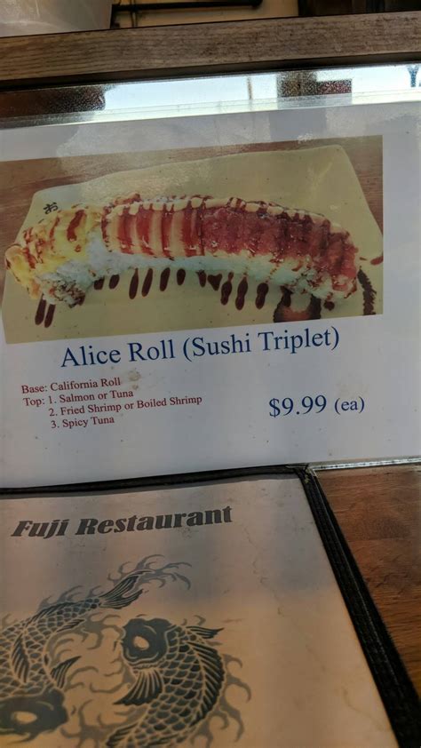 Menu at Fuji Restaurant, Twentynine Palms, Twentynine Palms Highway