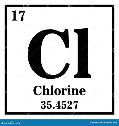 Chlorine Periodic Table Of The Elements Vector Illustration Eps 10 ...