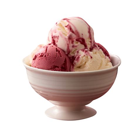 Tasty red velvet ice cream bowl isolated on transparent background ...