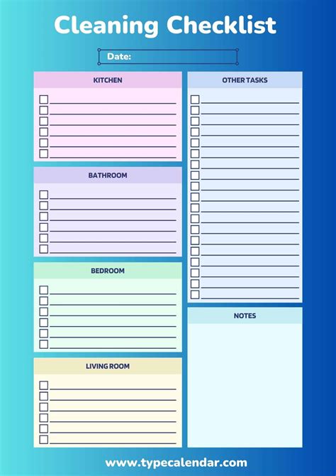 Free Printable House Cleaning Checklist Templates [PDF, Excel, Word]