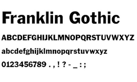 Franklin Gothic Font - PC Font Download