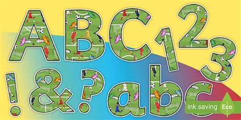 Football Display Letters and Numbers Pack (teacher made)