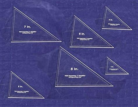 TCR Templates Triangle Templates. 3", 4", 5", 6", 7", 8" - Clear 1/8 ...