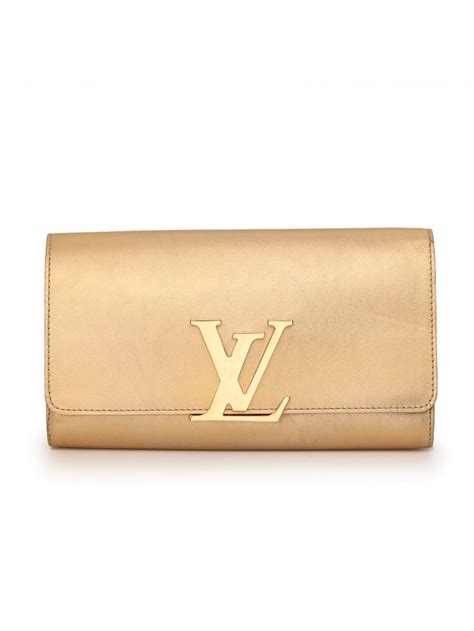 Gold Leather Louise Clutch – Confidential Couture
