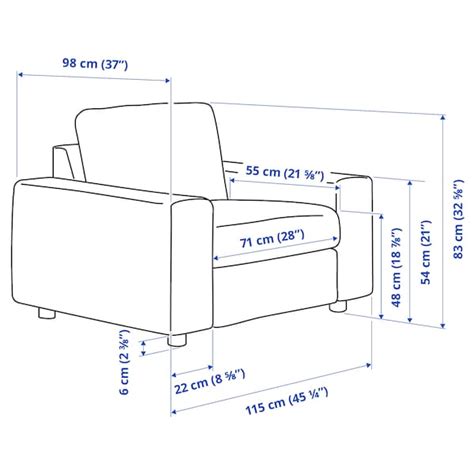VIMLE armchair, with wide armrests/Gunnared medium grey - IKEA