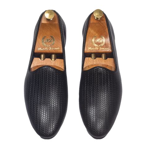 Textured Fusion Jutti Slipons (Black) – Modello Domani