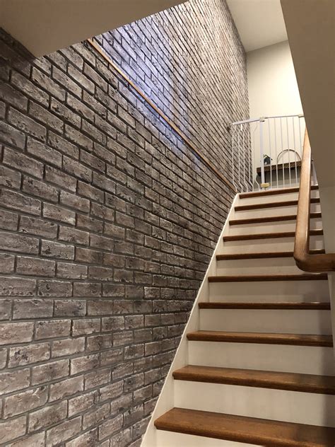 Brian's Brick Veneer Staircase Accent Wall - GenStone