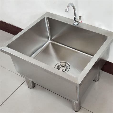 Stainless Steel Floor Mop Sink - Commercial Deep Basin, Large-Capacity ...