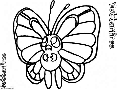 Butterfree 1 coloring page