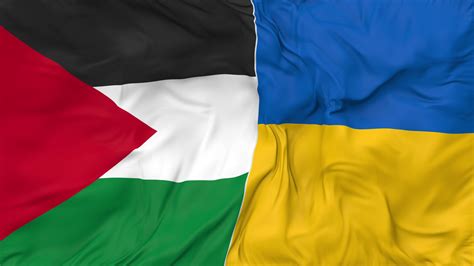 Palestine and Ukraine Flags Together Seamless Looping Background ...