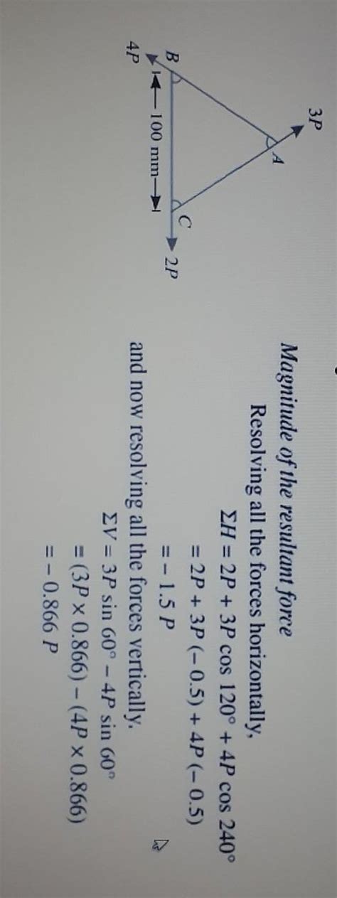 Three forces 2p 3p and 4p act along three sides of equilateral - Brainly.in