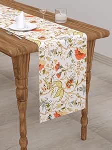 Buy Clasiko Dining Table Runner; 14x72 Inches; Cotton; Floral Fantasy ...