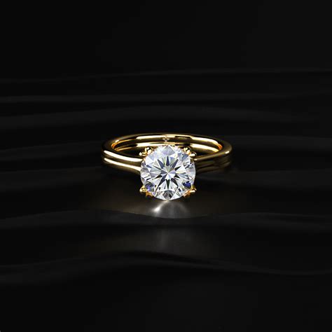 4 Ct Round Diamond Engagement Ring With Hidden Halo – Earthly Jewels