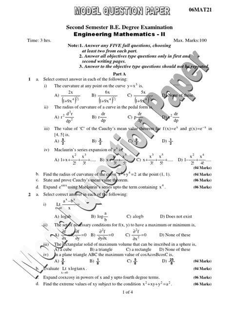 Image result for Maths Model Question Paper