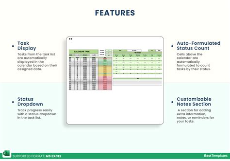 Excel Task Calendar 的图像结果