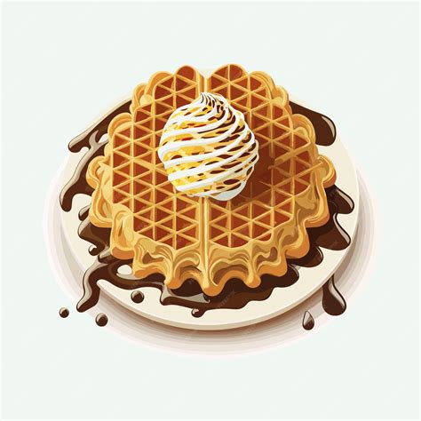Premium Vector | Vector cute waffles cartoon style