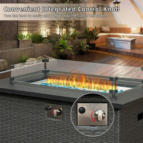 Image result for Rectangular Propane Fire Pit Table