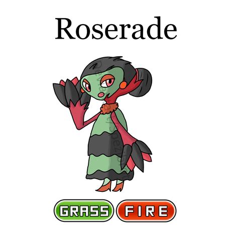 Download Grass And Fire Type Roserade Wallpaper | Wallpapers.com