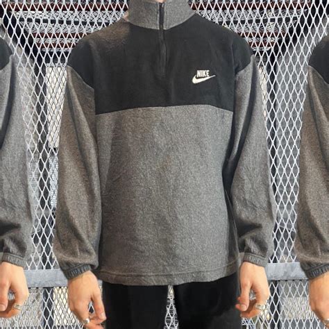 Nike Men's Grey and Black Sweatshirt | Depop