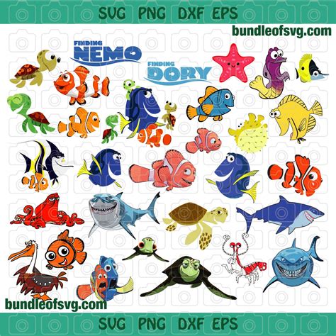 Finding Nemo SVG Bundle, Finding Nemo Cut file, Clipart - Clip Art Library