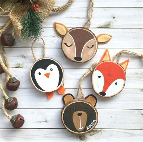 Hand painted wood slice Christmas ornaments | Diy christmas ornaments ...