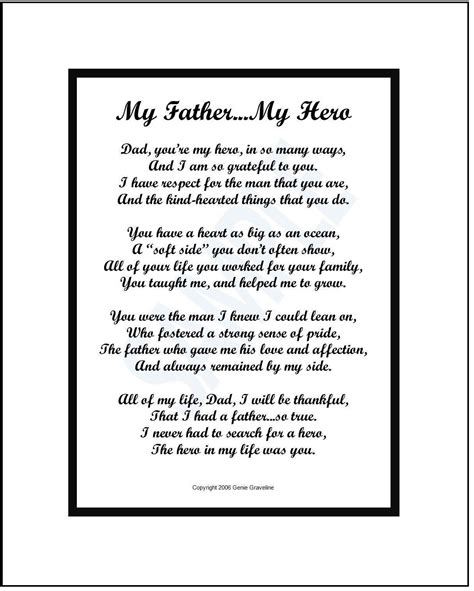 Poem for Father's Day, DIGITAL DOWNLOAD, Sentimental Gifts for Fathers ...