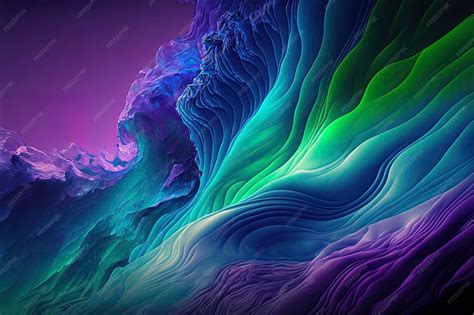 Premium Photo | Abstract blue green and purple background abstract wave ...