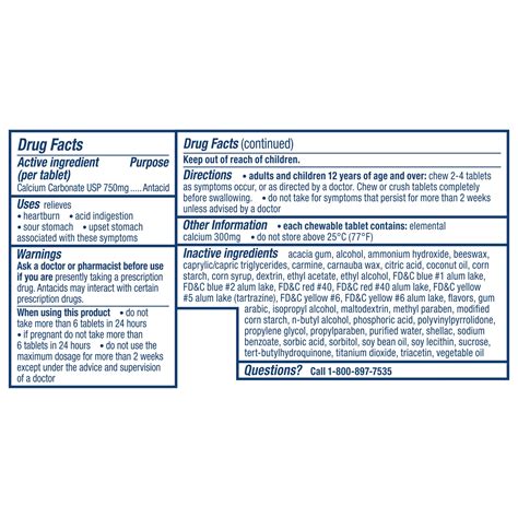 Tums Chewy Bites Chewable Antacid Tablets for Heartburn Relief, Assorted Berries – 32 Count