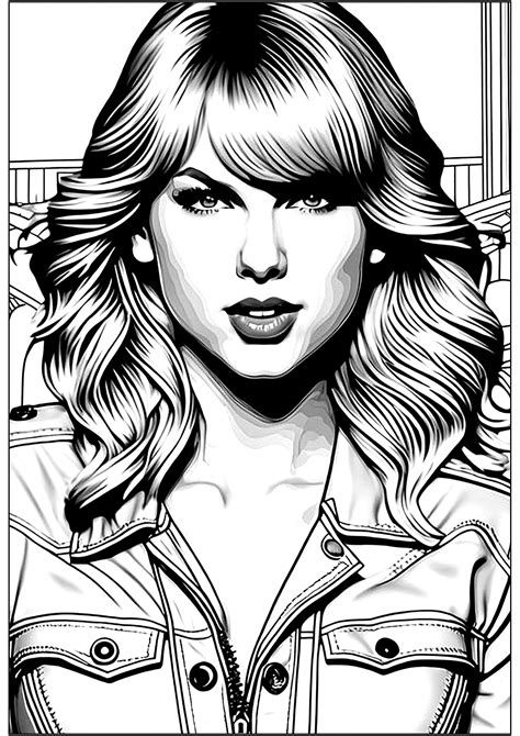 Taylor Swift coloring page - Famous singers Coloring Pages