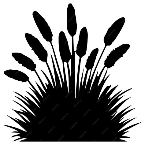 Premium Vector | Horizontal black grass land silhouettes cultivated lawn vector illustration on ...