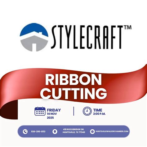 Ribbon Cutting - Stylecraft, Rockbridge Dr, Huntsville, TX 77340 ...