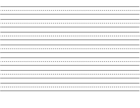 Free Printable Kindergarten Lined Paper Template Free Printable | Lined ...