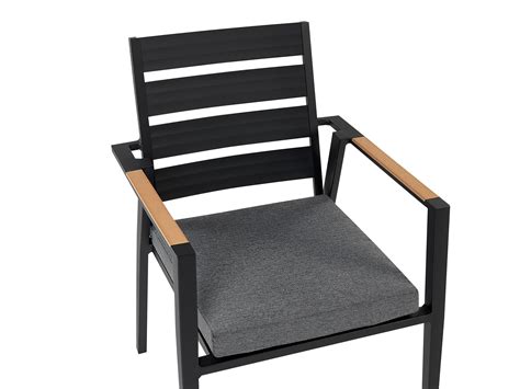 Gartenmöbel Set 4-Sitzer OLMETTO/TAVIANO inkl. Kissen Metall Schwarz ...