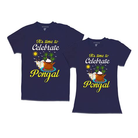 Buy It's Time to Celebrate Pongal Couples T-shirts @ gfashion India ...