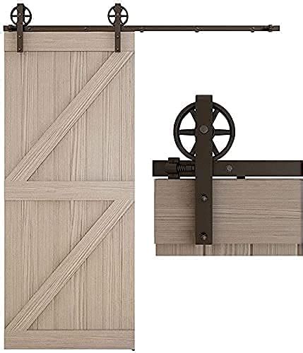 Buy CCJH 304CM /10FT Sliding Door Track Barn Door Sliding Kit Sliding ...