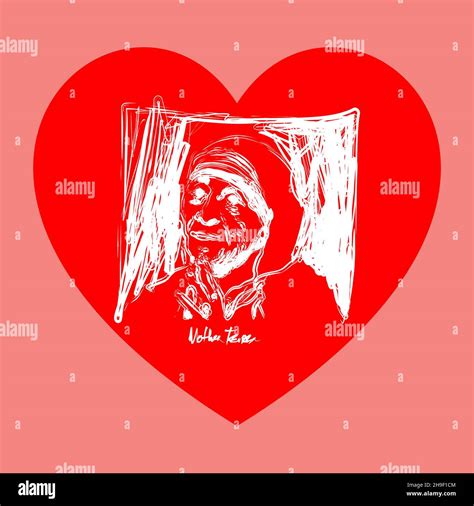 Mother Teresa sketch and love Stock Vector Image & Art - Alamy