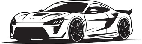 Dynamic sports car vector artwork with a focus on aerodynamic ...
