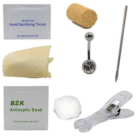 Buy CHUANCI Disposable Body Piercing Kit Medical Sterile Piercing Pack ...