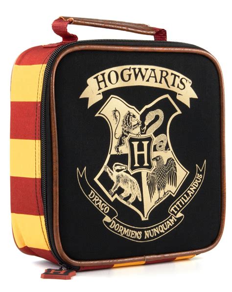 Harry Potter Lunch Bag Hogwarts Gryffindor Insulated Meal Box - Black ...