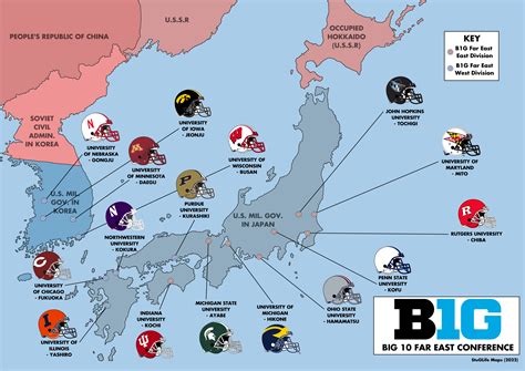 Big 10 Conference Map