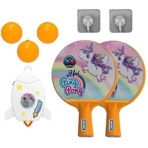 Braintastic Ping-Pong Table Tennis Trainer Set for Kids & Adults (Unicorn)