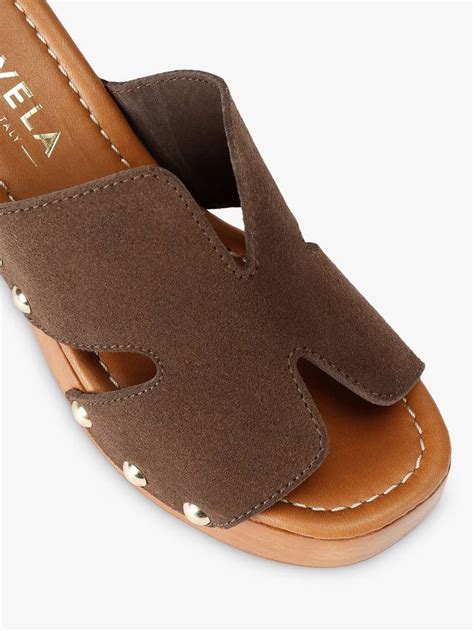 Carvela Lava Suede Mule Sandals, Brown