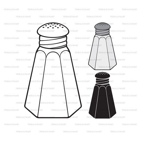 Salt Shaker. Clip Art Silhouettes (eps, Svg, Pdf, Png, Dxf, Jpeg). - Etsy