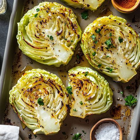 Oven Roasted Garlic Cabbage Steaks - The Comfort Spoon