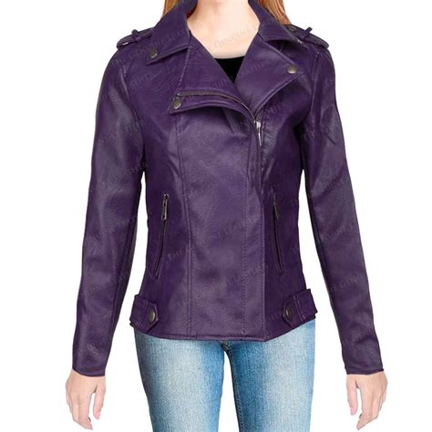 Womens Purple Jacket | Purple Leather Jacket | Leather Purple Jacket
