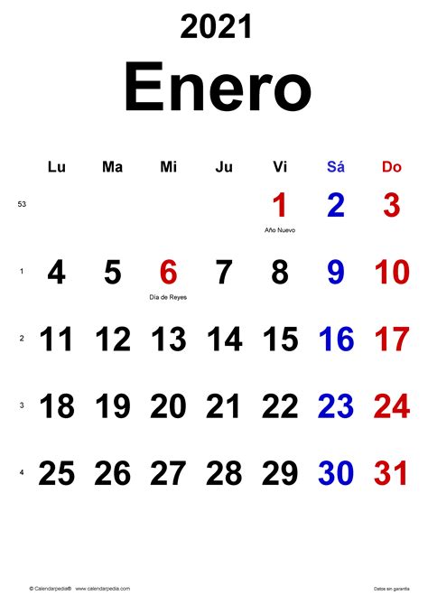 Calendario Enero 2021 Para Imprimir Imprimir El Pdf Gratis - Bank2home.com