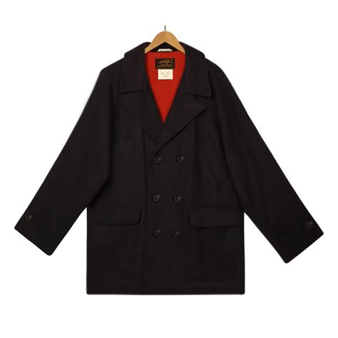 Men's Eddie Bauer Coat Black Wool Coat Men Mens Black Wool Jacket Eddie ...