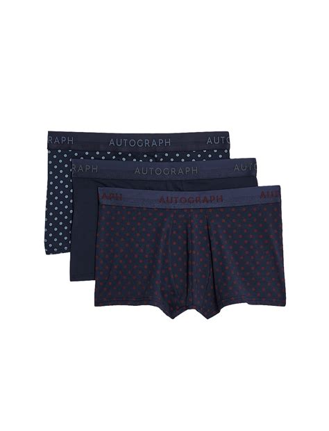 Buy 3pk Supima® Cotton Blend Polka Dot Hipsters at Marks & Spencer