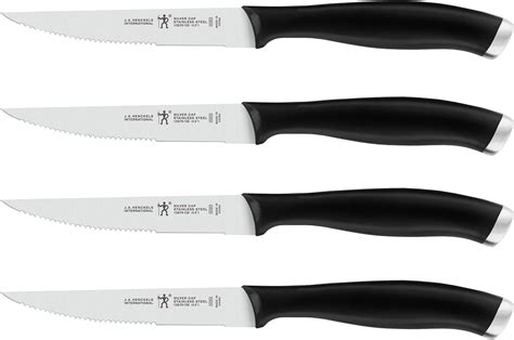 Amazon.com: J.A. Henckels EverSharp Pro Steak Knife Set, 4-piece, Black ...