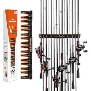 KastKing Patented V15 Vertical Fishing Rod Holder ââ‚¬â€œ Wall Mounted ...